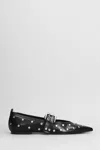 SCHUTZ BALLET FLATS IN BLACK LEATHER