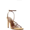 Schutz Bari Ankle Strap Sandal In Caramel Coffee