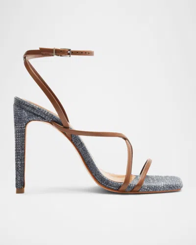 Schutz Bari Strappy Leather Sandals In Miele
