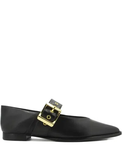 Schutz 버클 디테일 발레리나 플랫 In Black