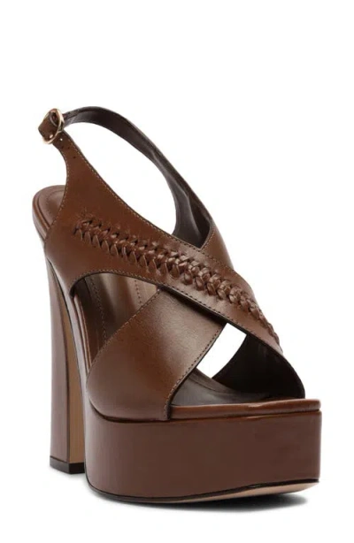 Schutz Blake Slingback Platform Sandal In Desert Brown