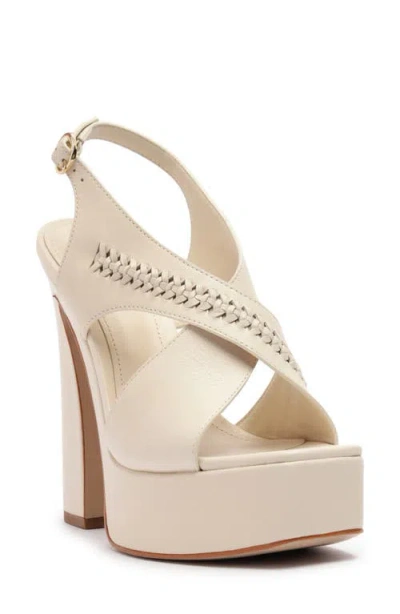 Schutz Blake Slingback Platform Sandal In Off White