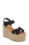 Schutz Blisse Platform Wedge Sandal In Black