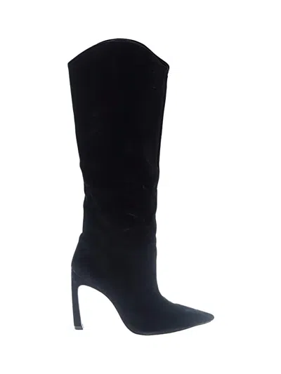Pre-owned Schutz Boots In Black