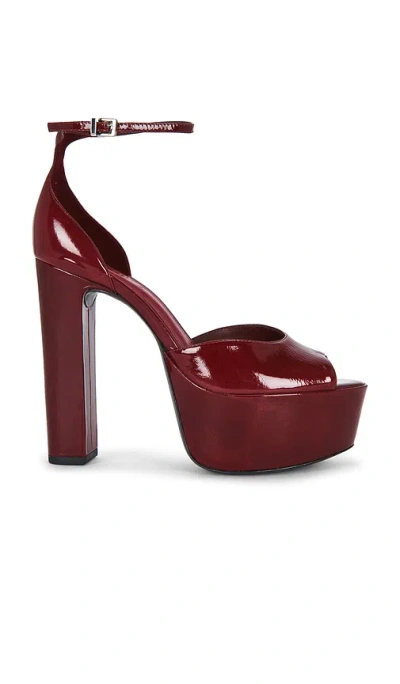 Schutz Brenda Platform Sandal In Wine