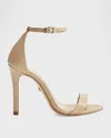 Schutz Cadey Lee Croc-print Stiletto Sandals In Neutral