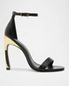 Schutz Cadey-lee Curve Ankle Strap Sandal In Black