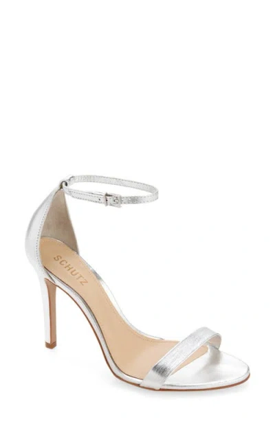 Schutz Cadey Lee Strappy Sandal In Prata