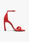 Schutz Cadey-lee Curve Ankle Strap Sandal In Red