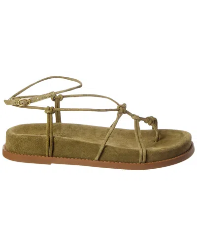 Schutz Calabria Suede Sandal In Green