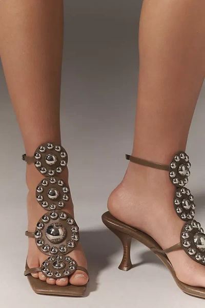 Schutz Calabria Tie-up Heels In Brown