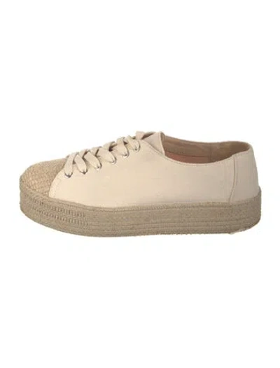 Pre-owned Schutz Canvas Espadrilles In Neutral
