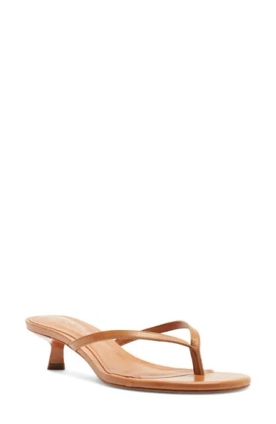 Schutz Carolyn Kitten Heel Sandal In Brown