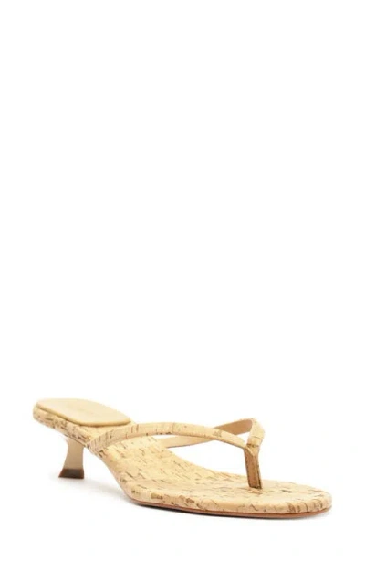 Schutz Carolyn Kitten Heel Sandal In Natural