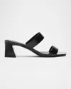 Schutz Chantal Patent Two-band Slide Sandals
