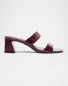 Schutz Chantal Patent Two-band Slide Sandals