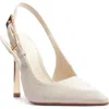 Schutz Ciara Pointed Toe Slingback Pump In White
