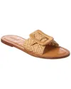 SCHUTZ SCHUTZ CINNA RAFFIA & LEATHER SANDAL
