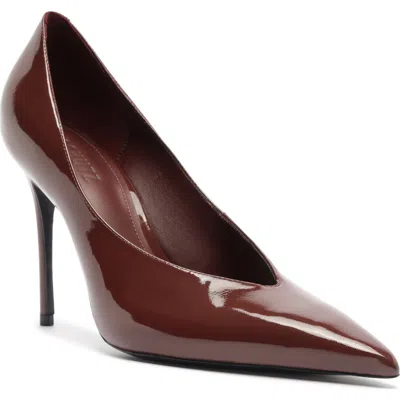 Schutz Claudia Ankle Strap Sandal In Burgundy