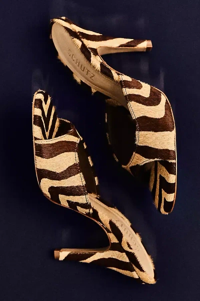 SCHUTZ CLEA OPEN-TOE MULE HEELS