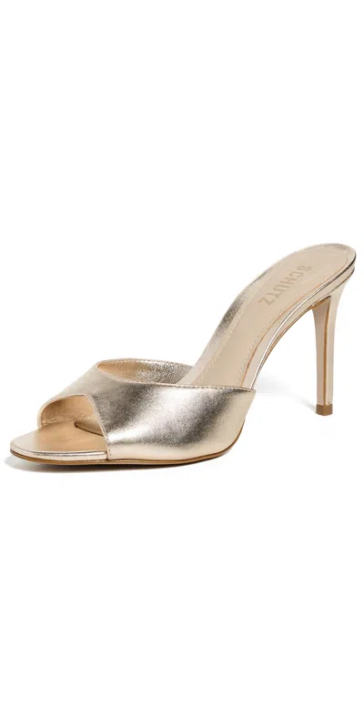Schutz Cloe Heel Sandals Platina