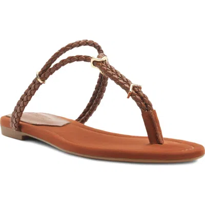 Schutz Cordelia Braided Strap Sandal In Brown