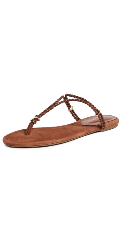 Schutz Cordelia Braided Strap Sandal In Brown
