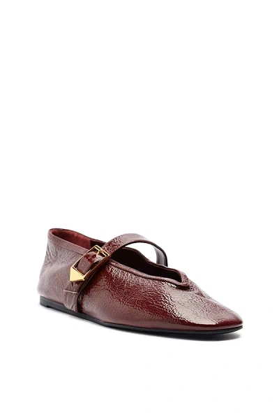 SCHUTZ COURTNEY BUCKLE BALLET FLAT IN VINO, WOMEN'S AT URBAN OUTFITTERS