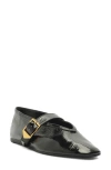 Schutz Courtney Patent Leather Mary Jane Flat In Black