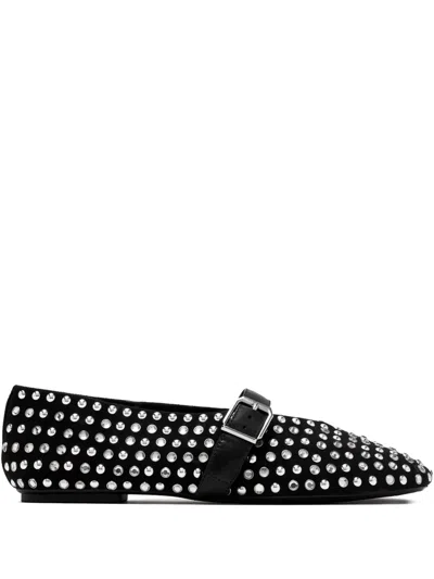 Schutz Crystal-embellished Ballet Flats