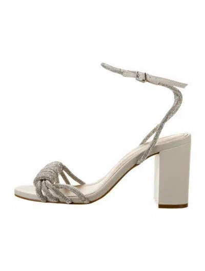 Pre-owned Schutz Crystal Embellishments Sandals