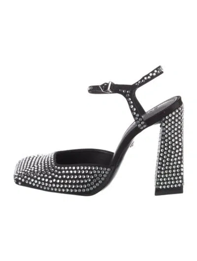 Pre-owned Schutz Crystal Pumps In Black
