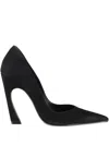 Schutz Curved-heel Pointed-toe Pumps In Black