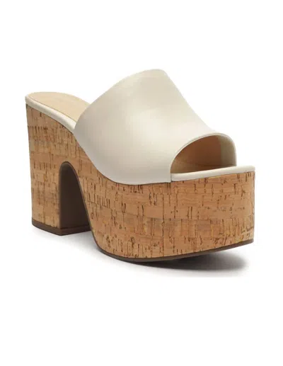 Schutz Dalle Cutout Nubuck Sandal In Pearl In Multi