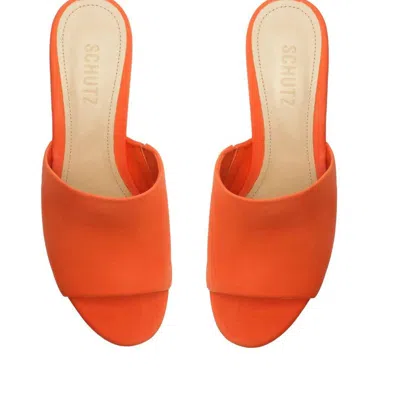 Schutz Dalle Cutout Nubuck Sandal In Orange