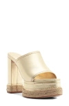 Schutz Darah Platform Sandal In Silver