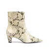 Schutz Dellia Snake-embossed Kitten Ankle Booties In Snake