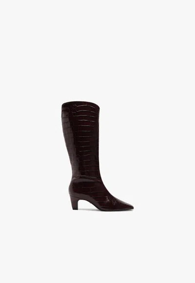Schutz Dellia Up Boot In Cherry Wine