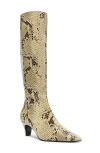 Schutz Dellia Up Knee High Boot In Animal Print