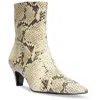 Schutz Dellia Womens Snake Print Leather Mid-calf Boots