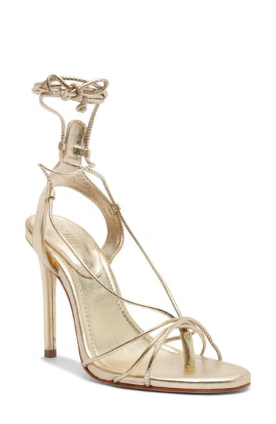 Schutz Demetria Ankle Strap Stiletto Sandal In Animal Print