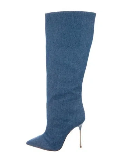 Pre-owned Schutz Denim Boots In Blue