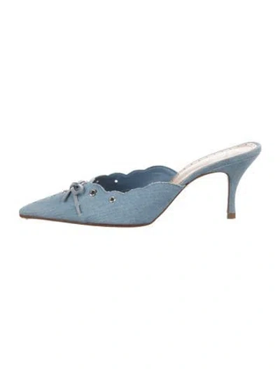 Pre-owned Schutz Denim Mules In Blue