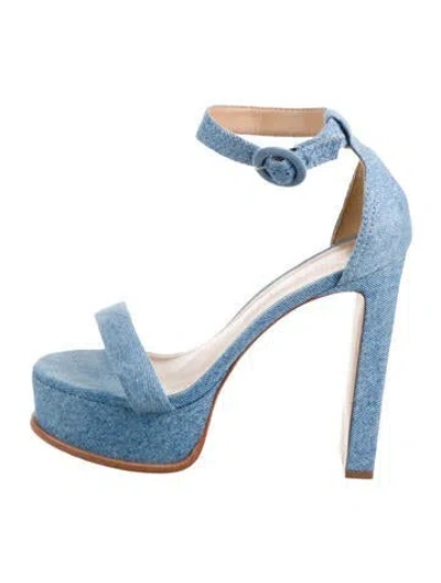 Pre-owned Schutz Denim Sandals In Blue