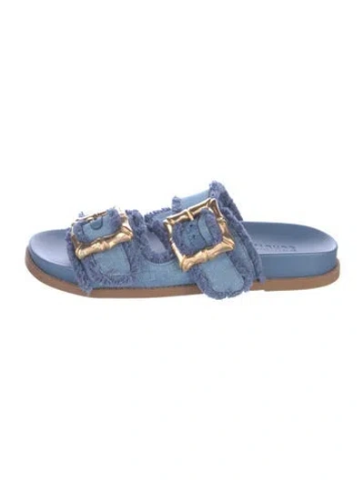 Pre-owned Schutz Denim Slides In Blue