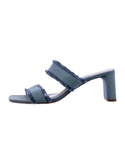 Pre-owned Schutz Denim Slides In Blue