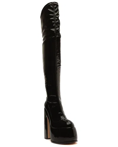 Schutz Denise Leather Over The Knee Boot In Black
