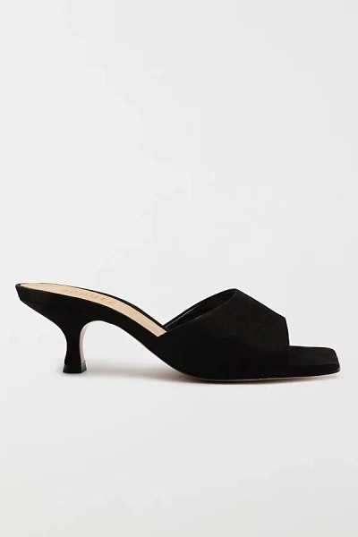 SCHUTZ DETHALIA LEATHER HEELED MULE IN BLACK, WOMEN'S AT URBAN OUTFITTERS