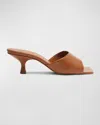Schutz Dethalia Metallic Stiletto Mule Sandals