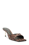 Schutz Dethalia Pin Heel Slide Sandal In Animal Print